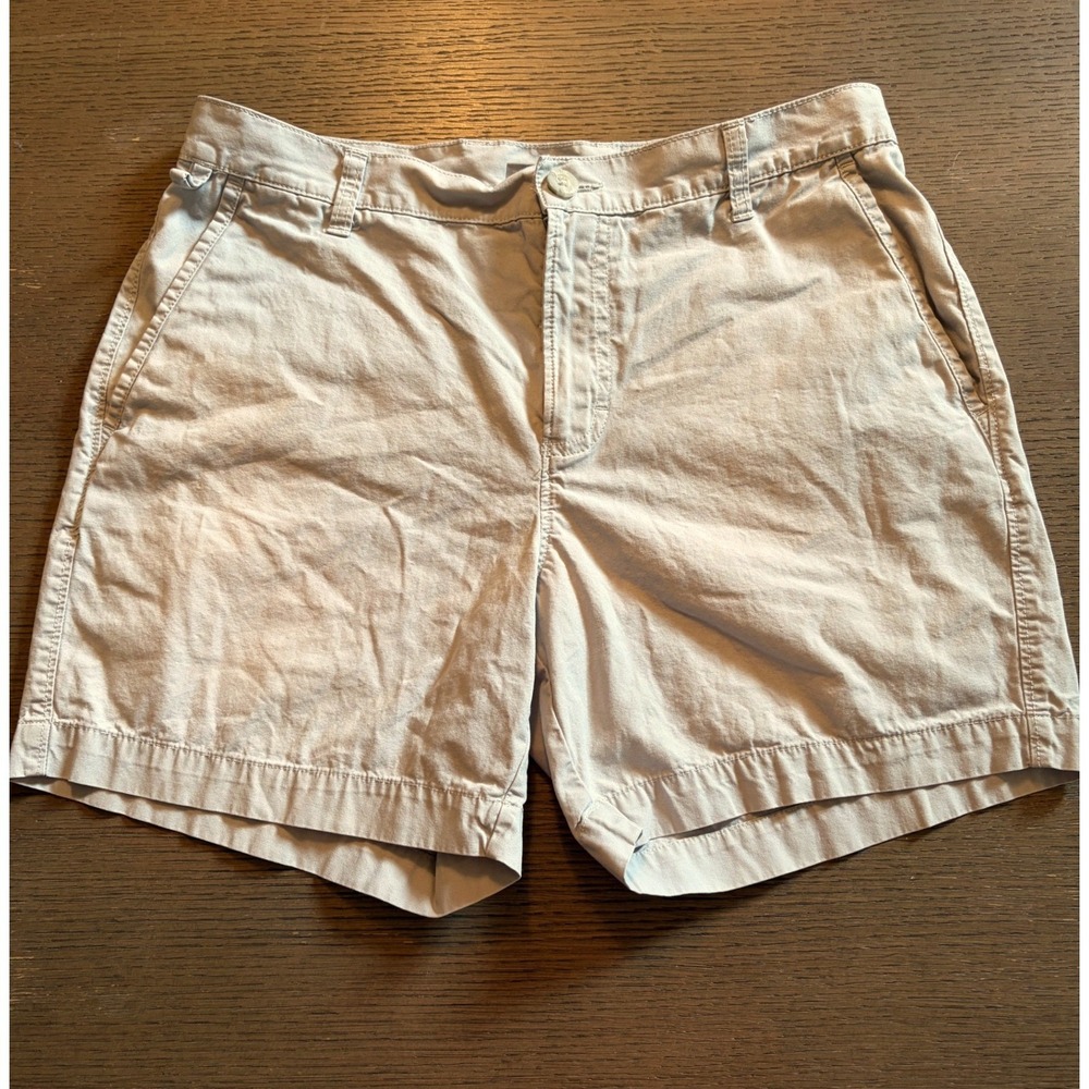 Columbia PFG Mens 30 Beige Cotton Canvas Performance Fishing Gear Shorts FM4016